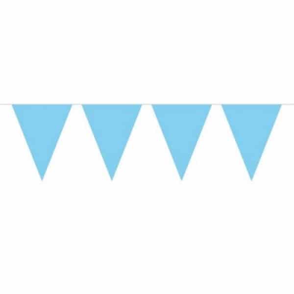 BABY BLUE XL TRIANGLE PARTY BUNTING - 10M