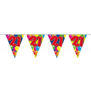 21ST BIRTHDAY TRIANGLE PARTY BUNTING BALLOON DESIGN - 10M
