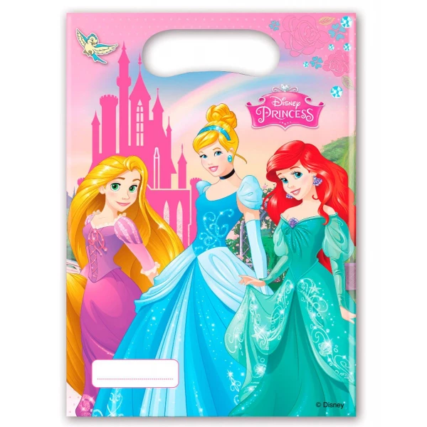 6 X DISNEY PRINCESS PARTY / LOOT BAGS - 29CM