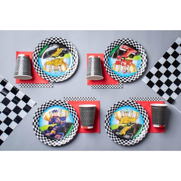 4 X FORMULA RACING PARTY CUPS - 350ML