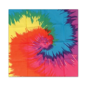 FUNKY TIE-DYED BANDANNA - 56CM X 56CM