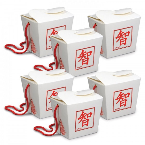 6 X CHINESE TAKEAWAY LOOT / PARTY BOXES - 10CM