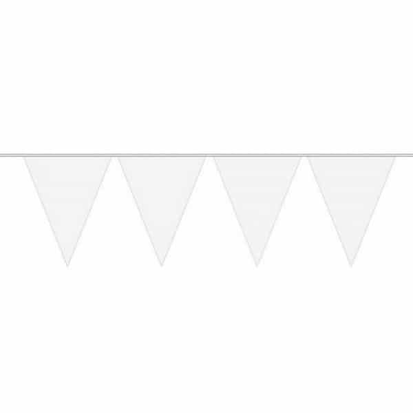 WHITE XL TRIANGLE PARTY BUNTING - 10M