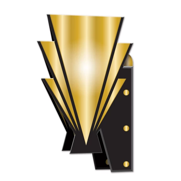 2 X 1920'S GREAT GATSBY 3D WALL SCONCES - 38CM