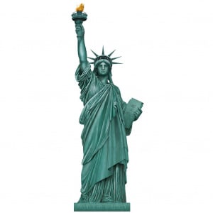 JOINTED STATUE OF LIBERTY NEW YORK CITY CUTOUT DECORATION - 1.52M
