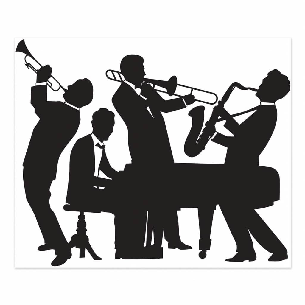 20s Great Gatsby Jazz Band Insta Mural Scene Setter 1920s Great Gatsby Party Decorations 6335