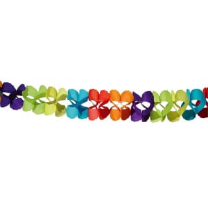 CORAL RAINBOW MULTICOLOURED HONEYCOMB HANGING PARTY GARLAND - 6M