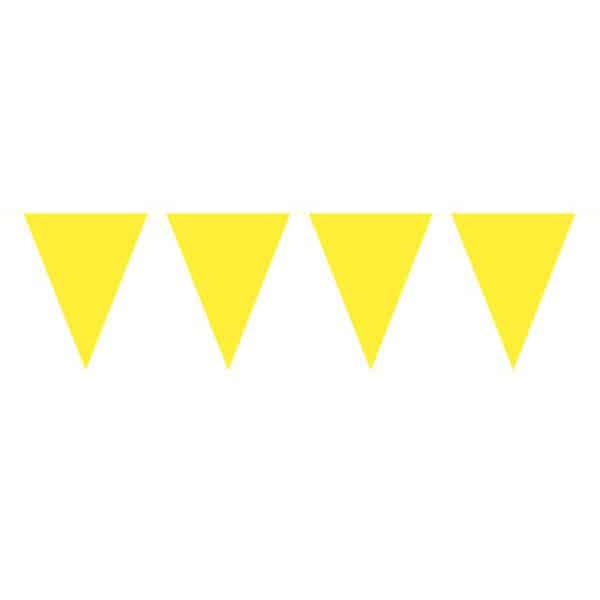 YELLOW MINI TRIANGLE PARTY BUNTING - 3M