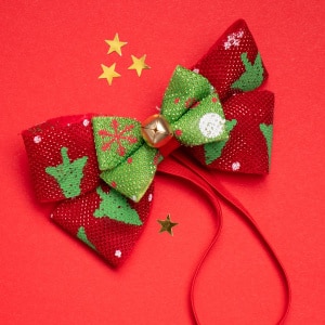 CHRISTMAS BOWTIE / HAIRBAND WITH BELL FANCY DRESS ACCESSORY