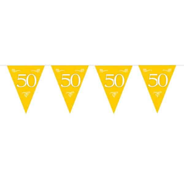 50TH GOLDEN ANNIVERSARY TRIANGLE PARTY BUNTING - 10M
