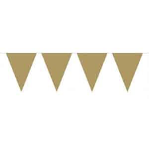 GOLD METALLIC MINI TRIANGLE PARTY BUNTING - 3M