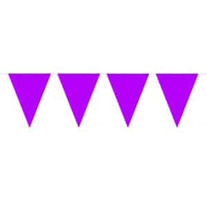 PURPLE TRIANGLE PARTY BUNTING - 10M