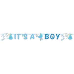 BABY SHOWER "IT'S A BOY" LETTER BANNER - 1.7M