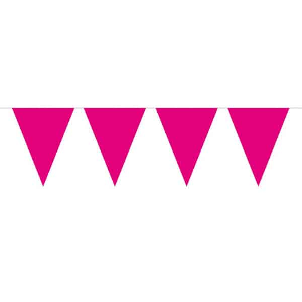 HOT PINK TRIANGLE PARTY BUNTING - 10M