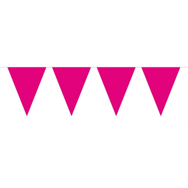 HOT PINK TRIANGLE PARTY BUNTING - 10M