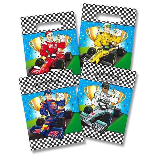 8 X FORMULA RACING PARTY / LOOT BAGS - 29CM