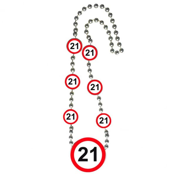 21ST BIRTHDAY TRAFFIC SIGN PARTY NECKLACE