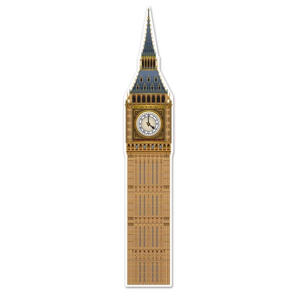 LARGE JOINTED BIG BEN CUTOUT DECORATION - 1.8M