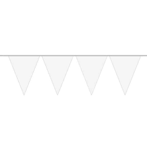 WHITE TRIANGLE PARTY BUNTING - 10M