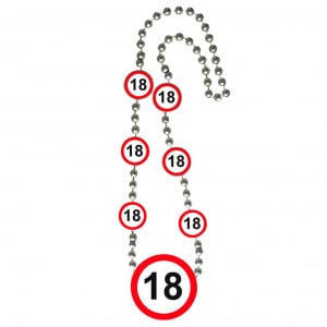 18TH BIRTHDAY TRAFFIC SIGN PARTY NECKLACE
