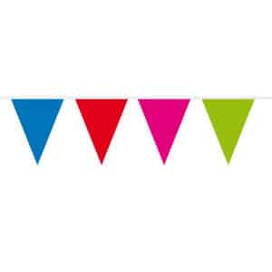 MULTICOLOURED MINI TRIANGLE PARTY BUNTING - 3M