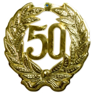 50TH GOLDEN WEDDING ANNIVERSARY '50' 3D DOOR SIGN - 40CM