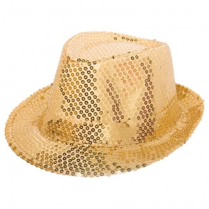 DELUXE GOLD SEQUIN TRILBY