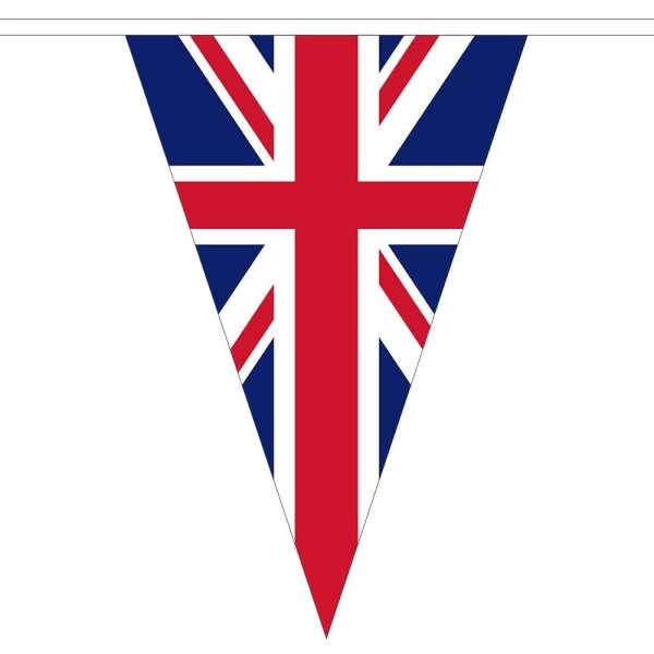 Union Jack British Triangle Party Bunting - 10m - Image 2