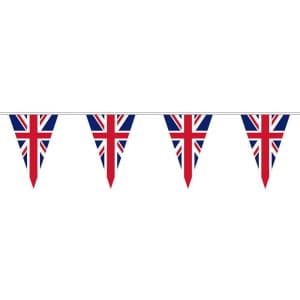 Giant Union Jack Platinum Jubilee Triangle Party Bunting - 10m