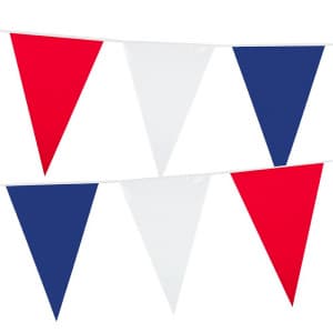 Red, White & Blue Platinum Jubilee Triangle Party Bunting - 10m