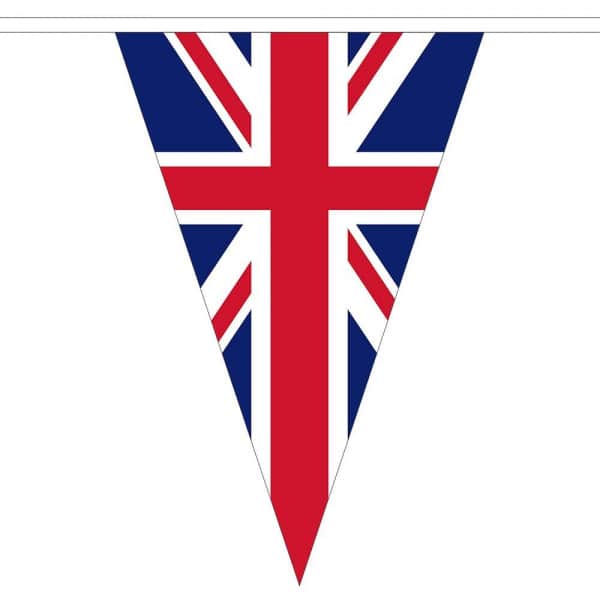 Giant Union Jack Platinum Jubilee Triangle Party Bunting - 10m