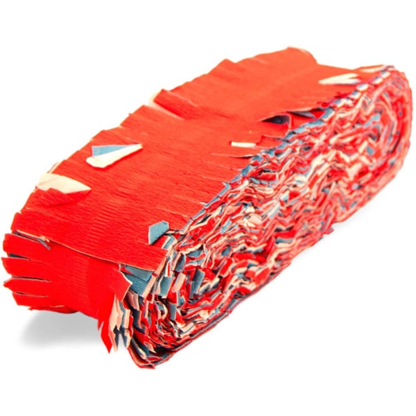Red White & Blue Fringed Crepe Paper Roll - 24m