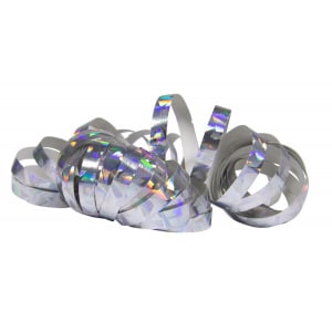 36 x Silver Holographic Metallic Paper streamers