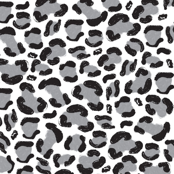 Snow Leopard Print Party Tablecloth - 2.75m X 1.37m