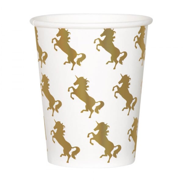 10 x Magical Unicorn Party Cups - 210ml