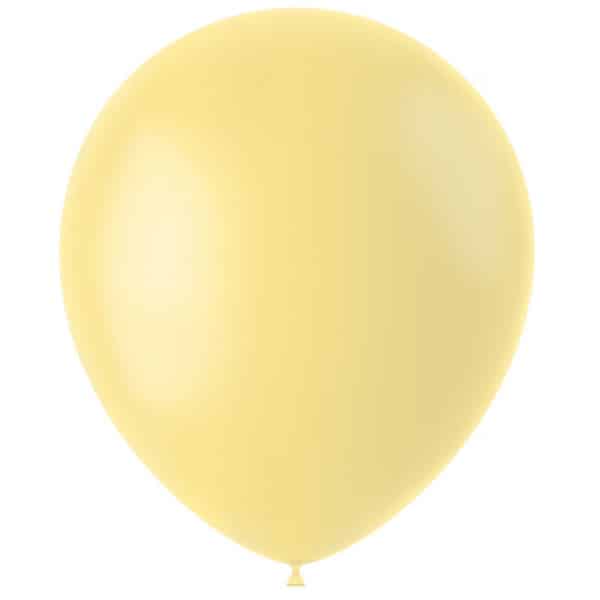 100 x Powder Yellow Deluxe Matt Party Balloons - 33cm