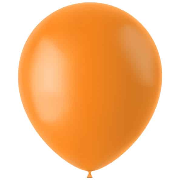 50 x Tangerine Deluxe Matt Party Balloons - 33cm