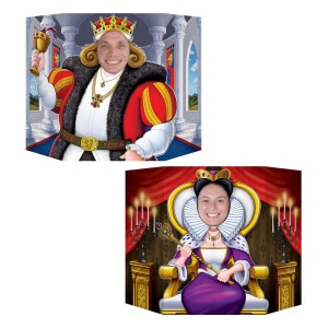 Medieval King or Queen 2 Sided Photo Prop - 94cm X 64cm