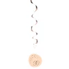 5 x Happy 30th Birthday Elegant Lush Blush Party Whirl Hangers - 75cm