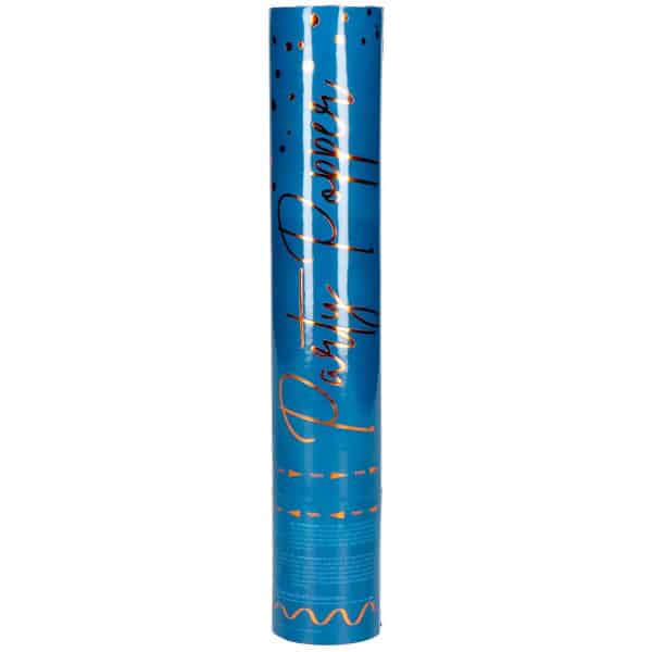 Happy Birthday True Blue Compressed Air Confetti Cannon / Party Popper - 28cm