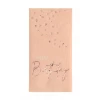 10 x Elegant Lush Blush "Happy Birthday" Pink & Gold Paper Napkins  - 33cm x 33cm