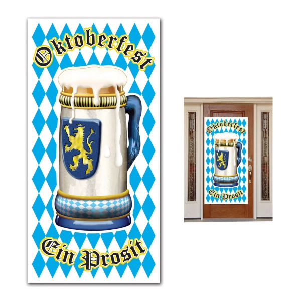 Oktoberfest Stein Door Cover - 76cm X 1.83M