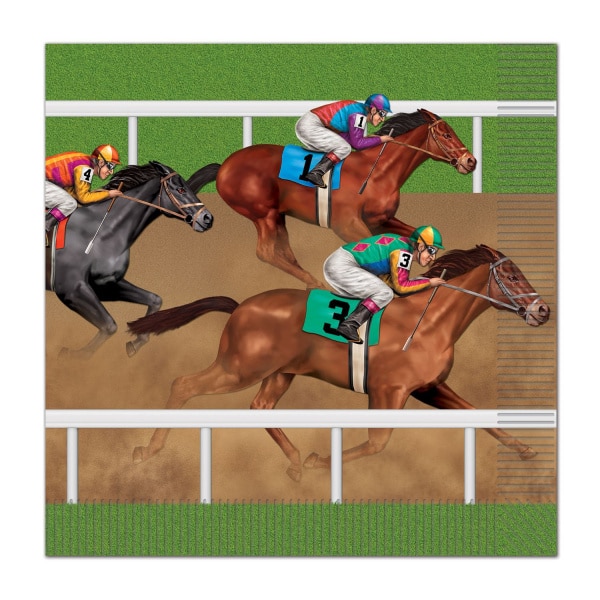 16 x Horse Racing Party Napkins - 33cm