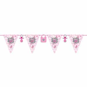 "It's A Girl!" Triangle Flag Celebration Paper Bunting - 6m