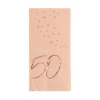 10 x Elegant Lush Blush "Happy 50th Birthday" Pink & rose gold Paper Napkins  - 33cm x 33cm