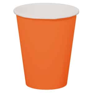 8 x Bright Orange Party Plates - 23cm