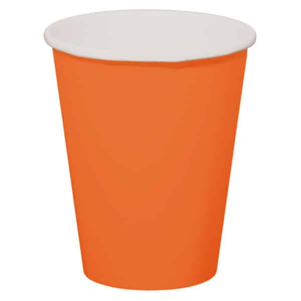 8 x Bright Orange Party Plates - 23cm