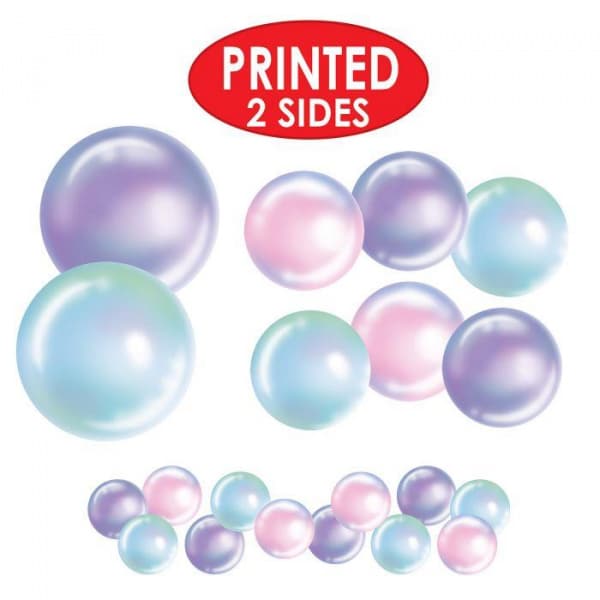 20 X Bubble Cut-out Decorations - 7cm - 21cm