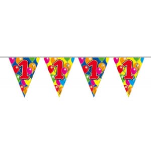 1st Birthday Triangle Party Bunting Balloon Design - 10m