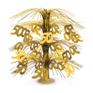 50 Golden Foil Cascade Table Decoration - 46cm